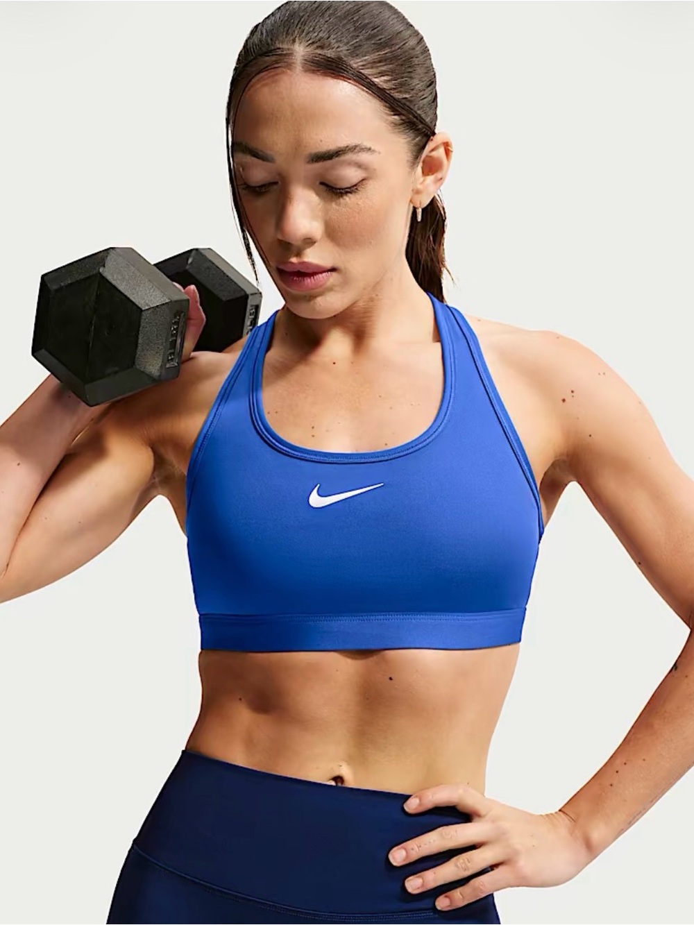 Nike Swoosh Women’s XL Padded Racerback Sports Bra Hyper Royal Medium Support